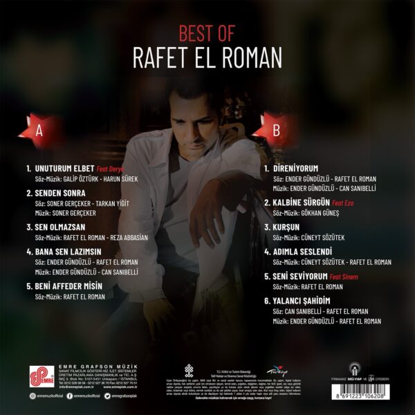 Rafet El Roman (Best Of )-plak (vinyl) plastinka - Image 2