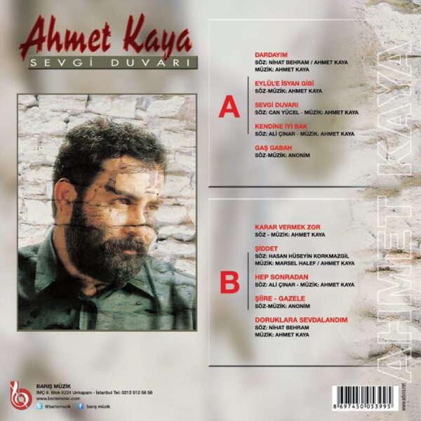 Ahmet kaya (Sevgi duvarı )-plak(vinyl) - Image 2