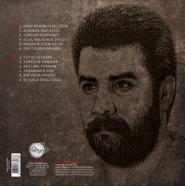 Ahmet kaya (Yorğun Demokrat )-plak(vinyl) LP - Image 2