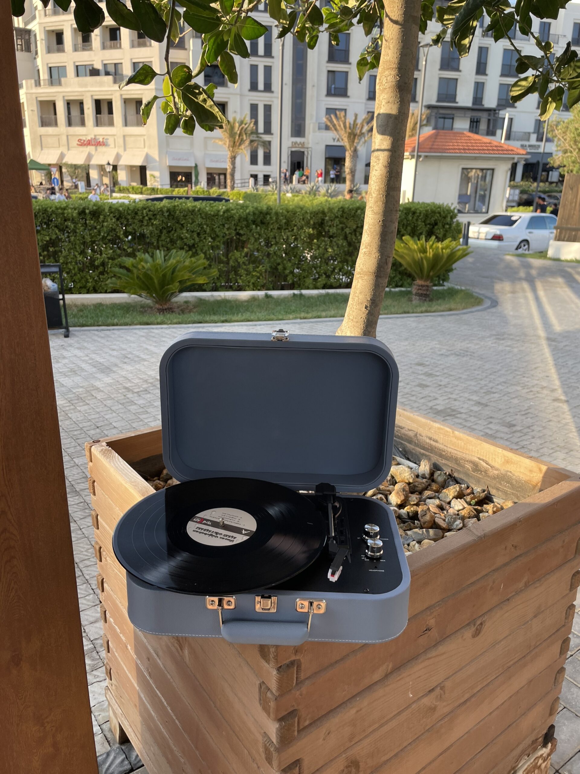 Gramofon-val oxuducu | retro pikap | Nostolji musiqi mavi Oval - Image 4