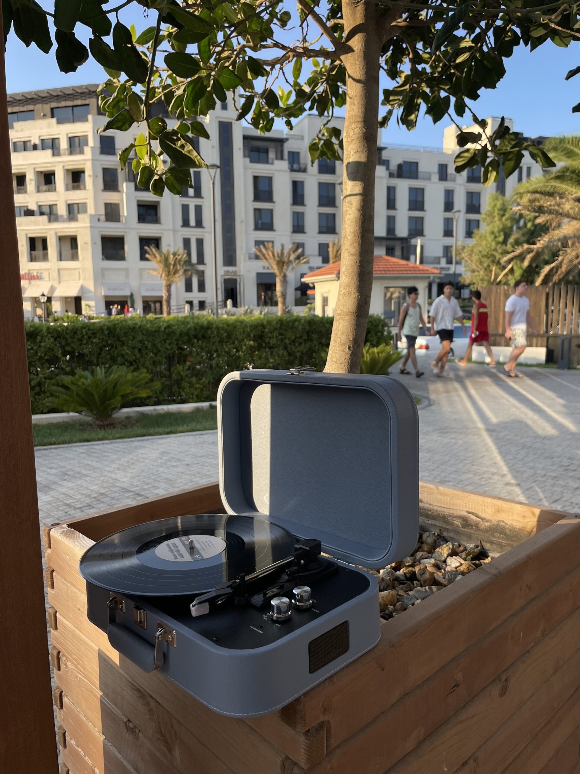 Gramofon-val oxuducu | retro pikap | Nostolji musiqi mavi Oval - Image 3