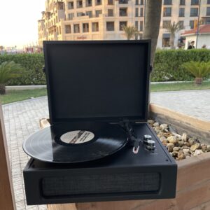 Gramofon-val oxuducu | retro pikap | Nostolji musiqi qara croslet model