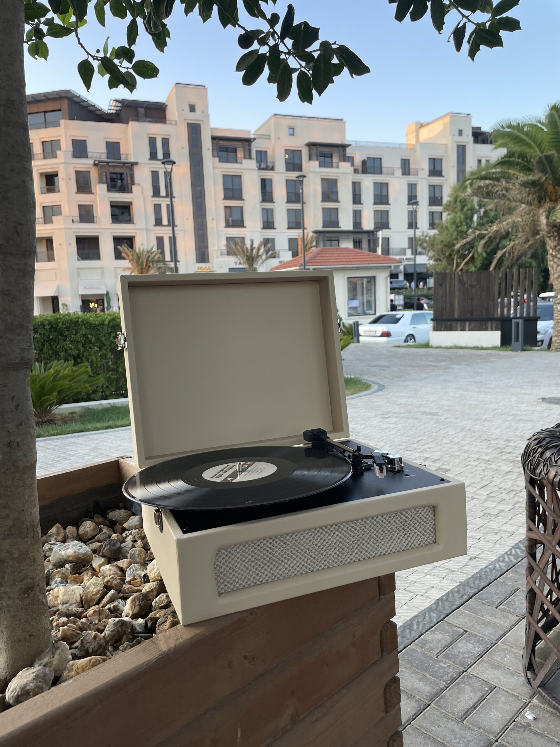 Gramofon-val oxuducu | retro pikap | Nostolji musiqi bəyaz croslet model