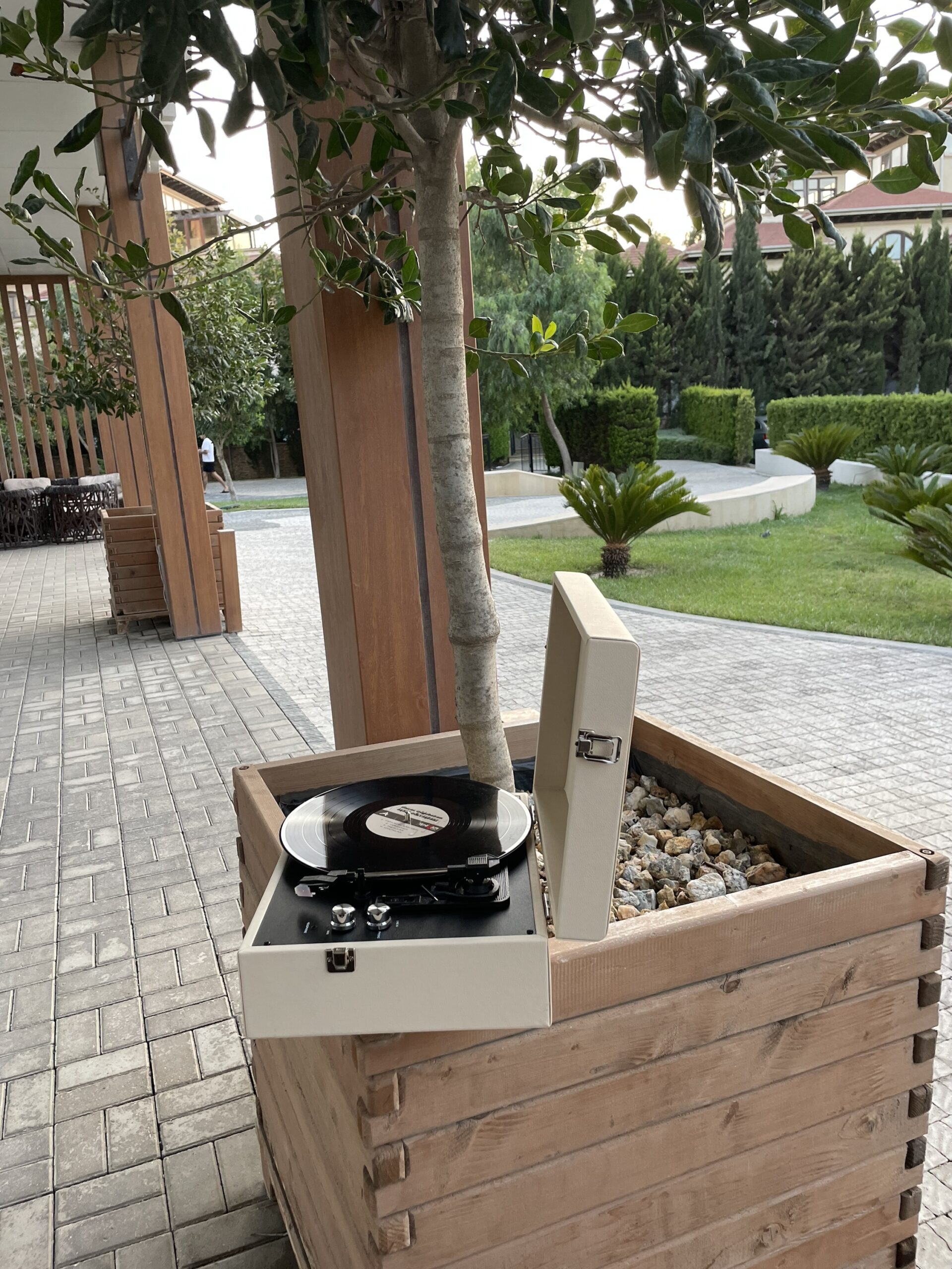 Gramofon-val oxuducu | retro pikap | Nostolji musiqi bəyaz croslet model - Image 4