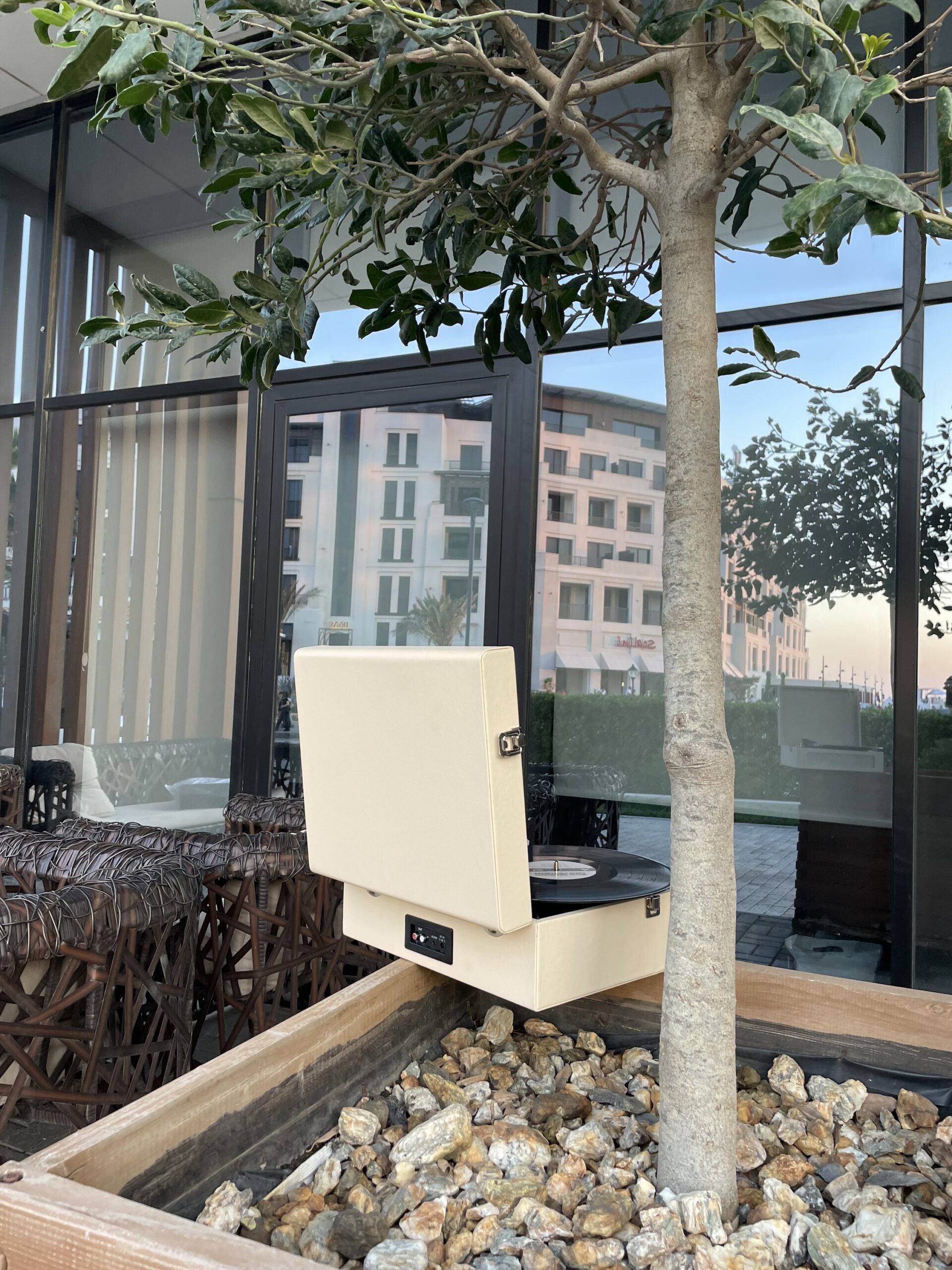 Gramofon-val oxuducu | retro pikap | Nostolji musiqi bəyaz croslet model - Image 7